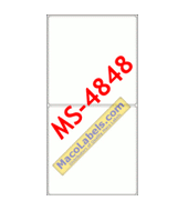 MACO MS-4848 White 3" Square Label 80 Labels Per Box