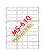 MACO MS-610 White 3/8" X 5/8" Rectangular Labels, 1008 Labels Per Box