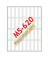 MACO MS-620 White 3/8" X 1-1/4" Rectangular Labels, 1008 Labels Per Box