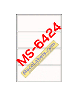 MACO MS-6424 White 4" X 1-1/2" Rectangular Labels, 160 Labels Per Box