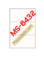 MACO MS-6432 White 4" X 2" Rectangular Labels, 120 Labels Per Box
