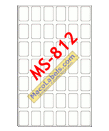 MACO MS-812 White 1/2" X 3/4" Rectangular Labels, 1008 Labels Per Box