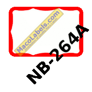 MACO NB-264A Red Bordered Name Badge Label