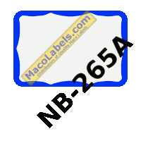 MACO NB-265A Blue Bordered Name Badge Label