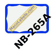 MACO NB-265A Blue Bordered Name Badge Label