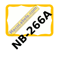 MACO NB-266A Gold Bordered Name Badge Label, 3-3/8