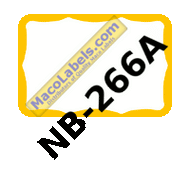 MACO NB-266A Gold Bordered Name Badge Label, 3-3/8" X 2-1/4"