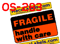 MACO OS-283 Fragile Handle With Care Labels 3