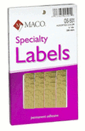 MACO OS-500 Gold Foil Star Labels, 1/2