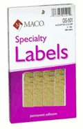 MACO OS-500 Gold Foil Star Labels, 1/2" Diameter, 396 Stars Per Box