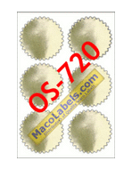MACO OS-720 Gold Notarial Labels, 2" Diameter, 42 Labels Per Box