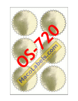 2.25 Inch Shiny Gold Notary & Certificate Foil Seals