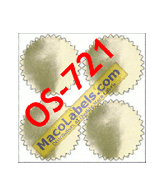 MACO OS-721 Gold Notary Seal Label 2-1/4" Diameter
