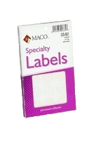 MACO OS-801 Clear Wafer Seal Labels 1-1/2