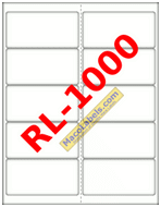 MACO RL-1000 White Address Label 4" X 2" Recycled Paper