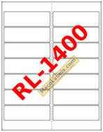 MACO RL-1400 White Address Labels 4" X 1-1/3' Recycled Paper