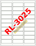MACO RL-3025  Removable White Address Labels 2-5/8" X 1"