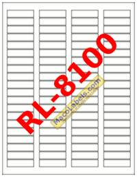 MACO RL-8100 White Return Address Label on Recycled Paper 1-3/4