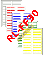 MACO RL-FF30 Assorted Colors File Folder Labels, 3" X 2/3"