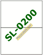 MACO SL-0200 Sugar Cane Half Sheet Labels 8-1/2" X 5-1/2"