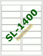 MACO SL-1400 White Sugar Cane Shipping Labels 4" X 1-1/3"