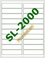 MACO SL-2000 White Sugar Cane Shipping Labels 4" X 1"