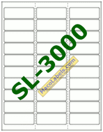 MACO SL-3000 White Sugar Cane Shipping Labels 2.625" X 1"