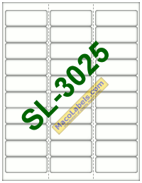 MACO SL-3025 White Sugar Cane Shipping Labels 2.625