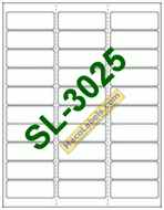 MACO SL-3025 White Sugar Cane Shipping Labels 2.625" X 1" 25 Sheet Pack