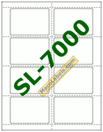 MACO SL-7000 White Sugar Cane Name Badge Labels 3-3/8" X 2-1/3"