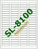 MACO SL-8100 White Sugar Cane Return Address Labels 1-3/4" X 1/2"