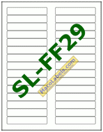 MACO SL-FF29 White Sugar Cane File Folder Labels 3-7/16" X 2/3"