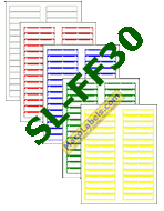 MACO SL-FF30 Assorted Colors Sugar Cane File Folder Labels 3-7/16" X 2/3"