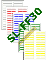 MACO SL-FF30 Assorted Colors Sugar Cane File Folder Labels 3-7/16